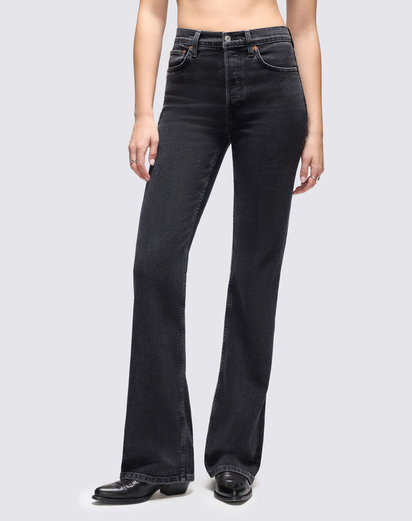 re done Comfort Stretch 70s Bootcut Back To Black