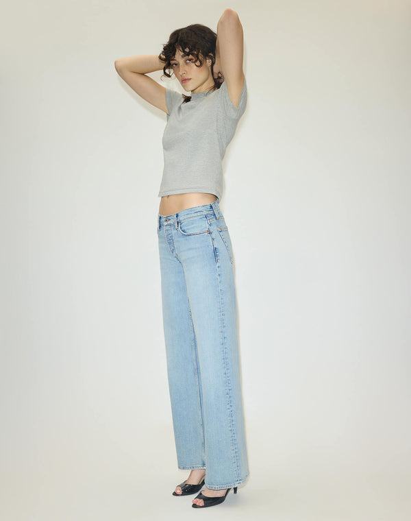 Re Done Comfort Stretch Mid Rise Wide Leg Mid 90s