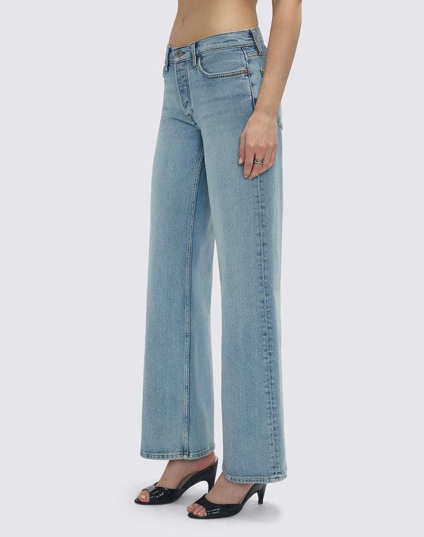 Re Done Comfort Stretch Mid Rise Wide Leg Mid 90s
