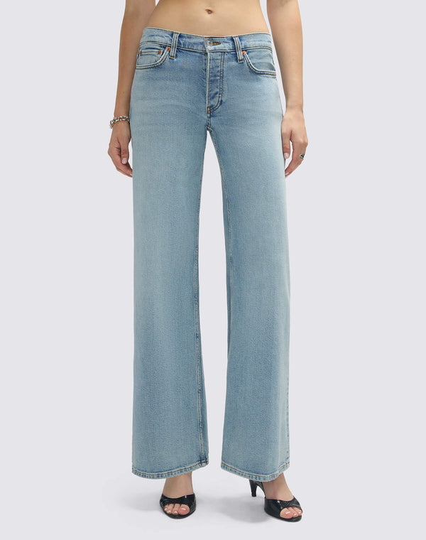 re done Comfort Stretch Mid Rise Wide Leg Mid 90s