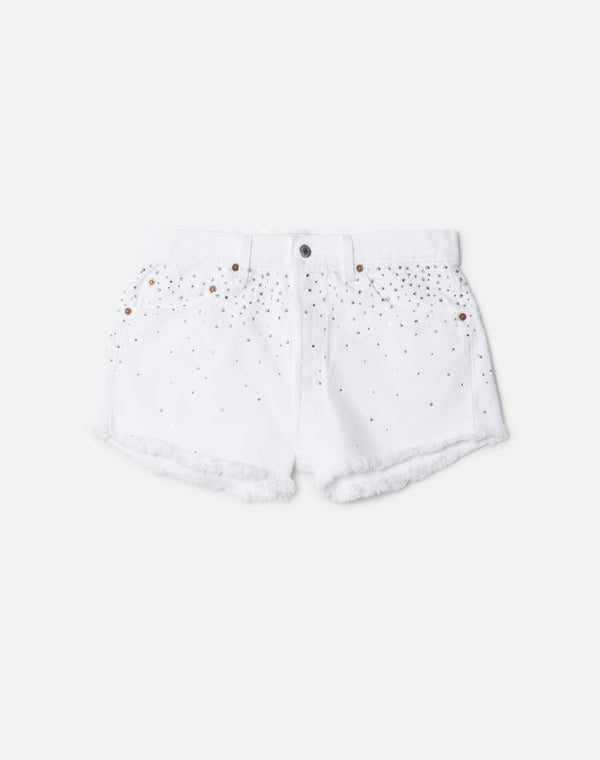 re done Crystal Mid Rise Relaxed Short White