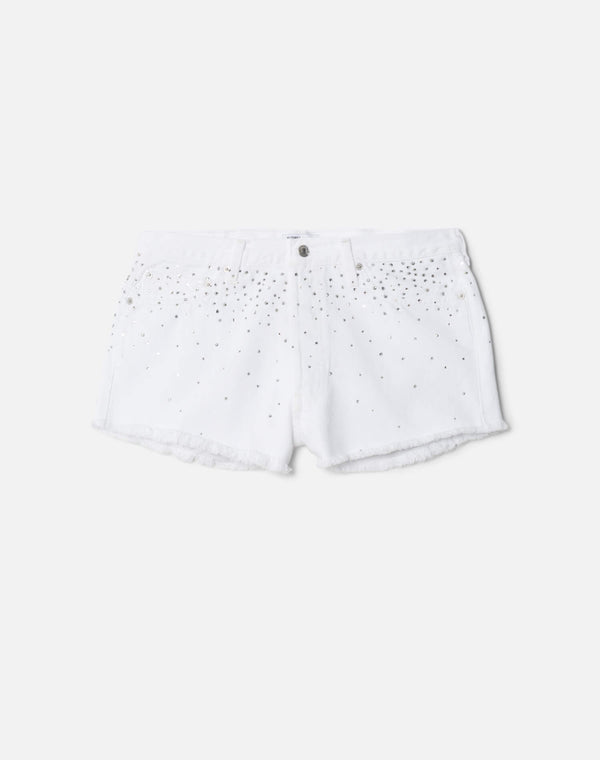 re done Crystal Mid Rise Relaxed Short White