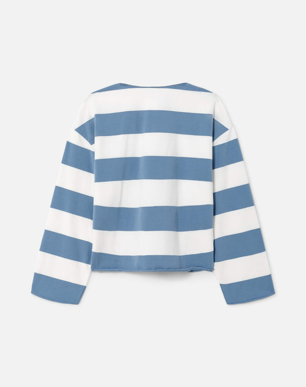 Re Done Cut Off Rugby Polo Bluebird Ivory