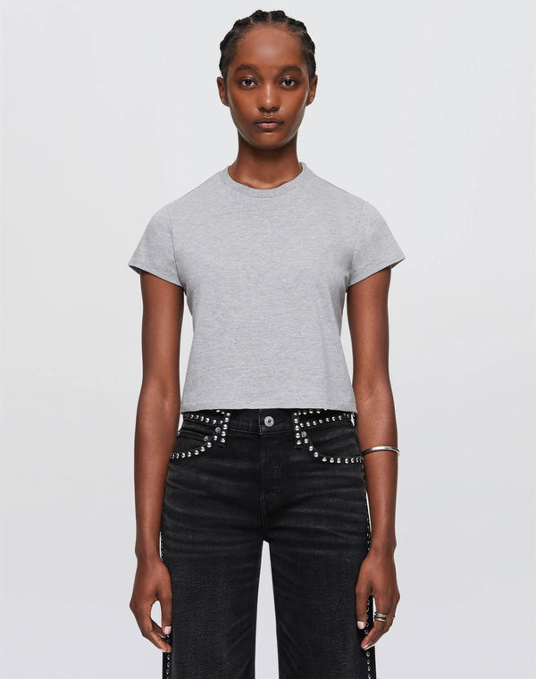 Re Done Hanes 1950s Boxy Tee Heather Grey