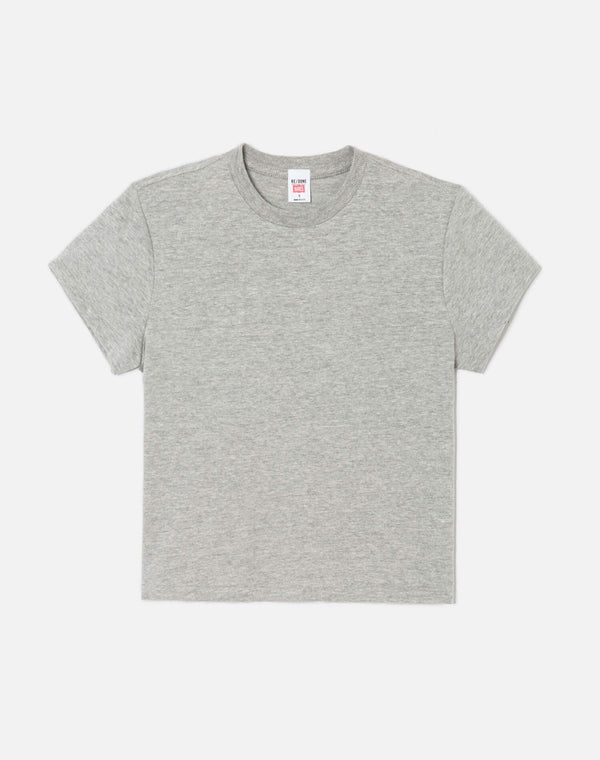 re done Hanes 1950s Boxy Tee Heather Grey