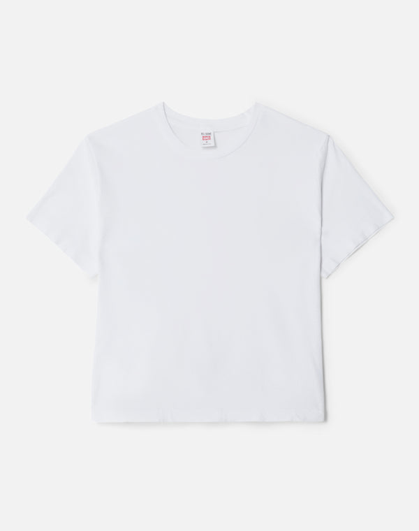 re done Hanes 1950s Boxy Tee Optic White