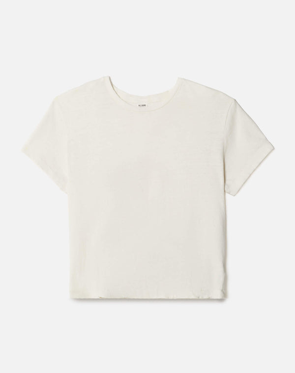 re done Hanes 1950s Boxy Tee Vintage White