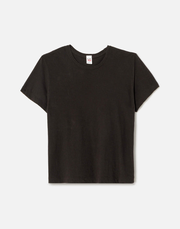 re done Hanes 1950s Boxy Tee Washed Black