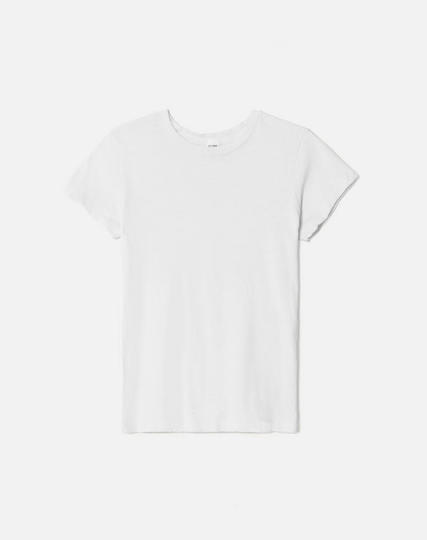 re done Hanes 1960s Slim Tee Optic White