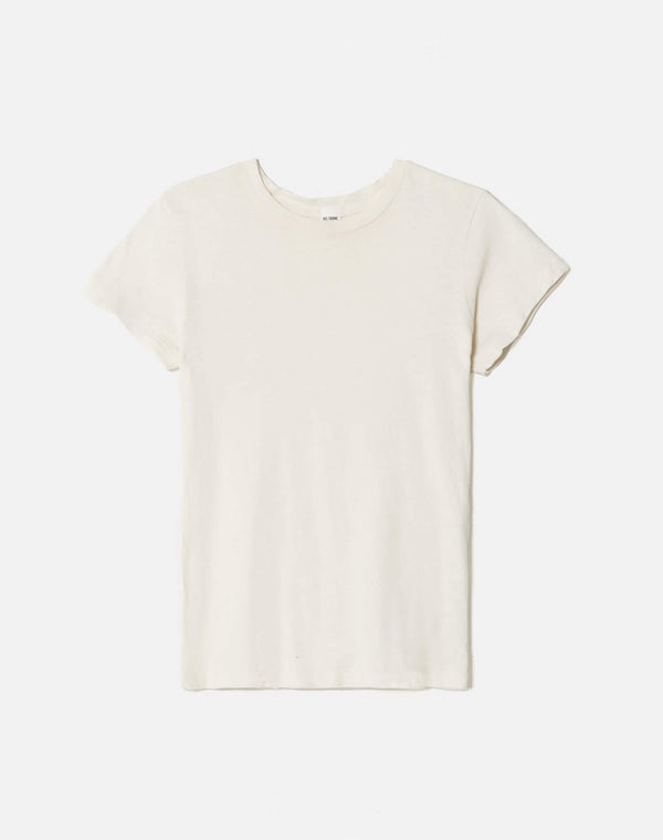 re done Hanes 1960s Slim Tee Vintage White