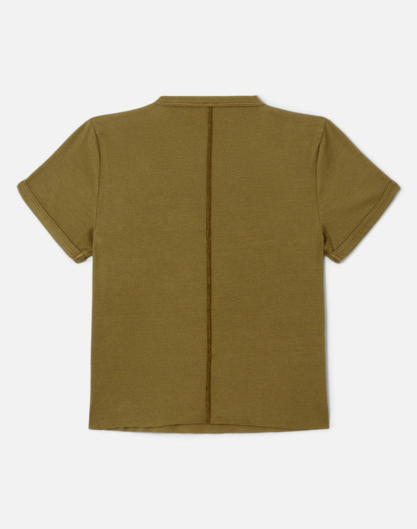 Re Done Hanes 90s Ribbed Cap Sleeve Tee Fatigue