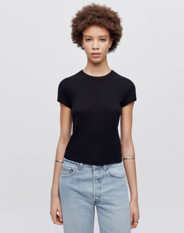 Re Done Hanes Baby Tee Vintage Black