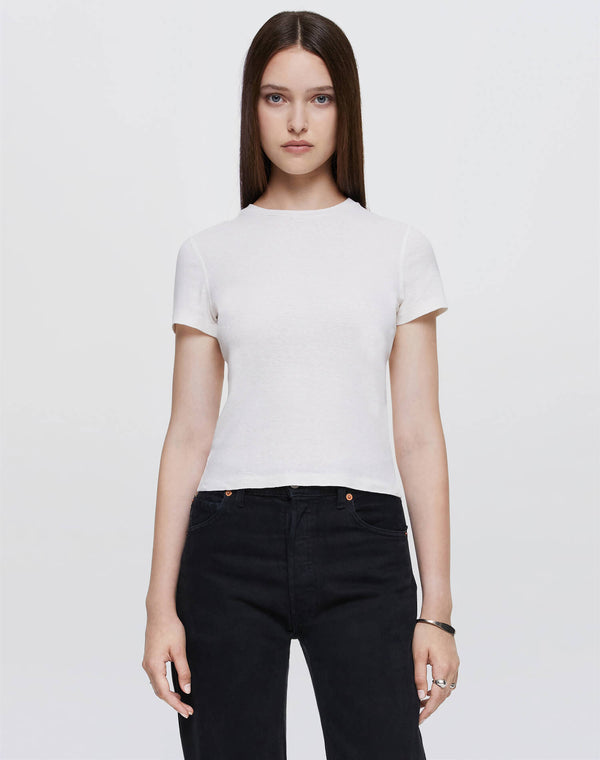 Re Done Hanes Baby Tee Vintage White