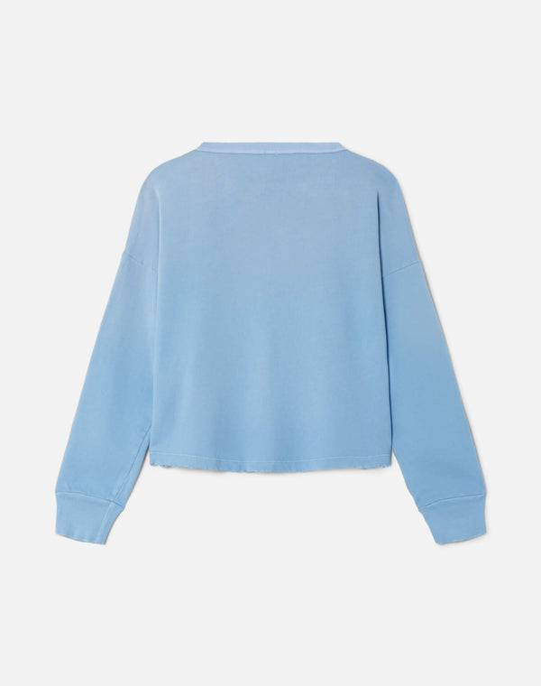 Re Done Hanes Boxy Crewneck Sweatshirt Deep Blue