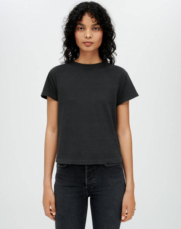 Re Done Hanes Classic Tee Washed Black