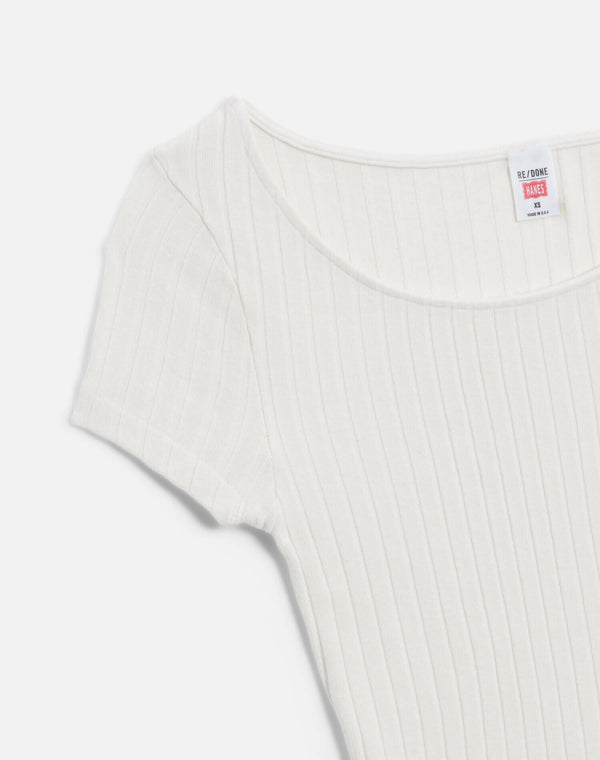 Re Done Hanes Hemp Goldie Tee Vintage White