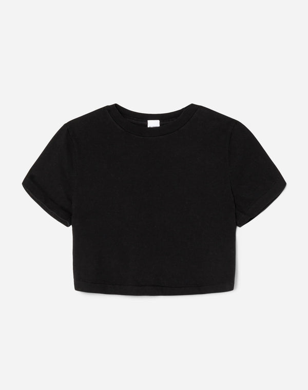 re done Hanes Micro Tee Black