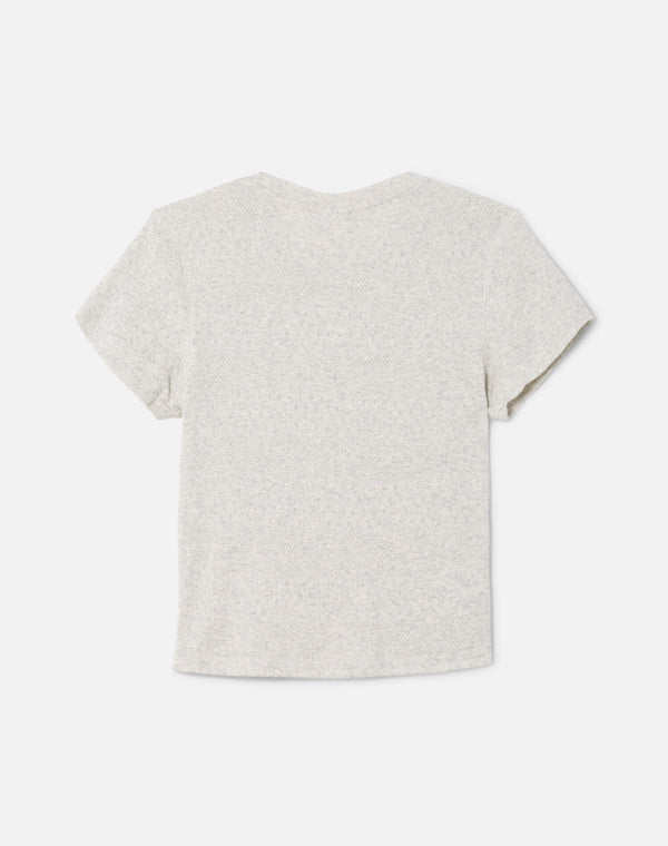 Re Done Hanes Pointelle 90s Baby Tee Heather Grey
