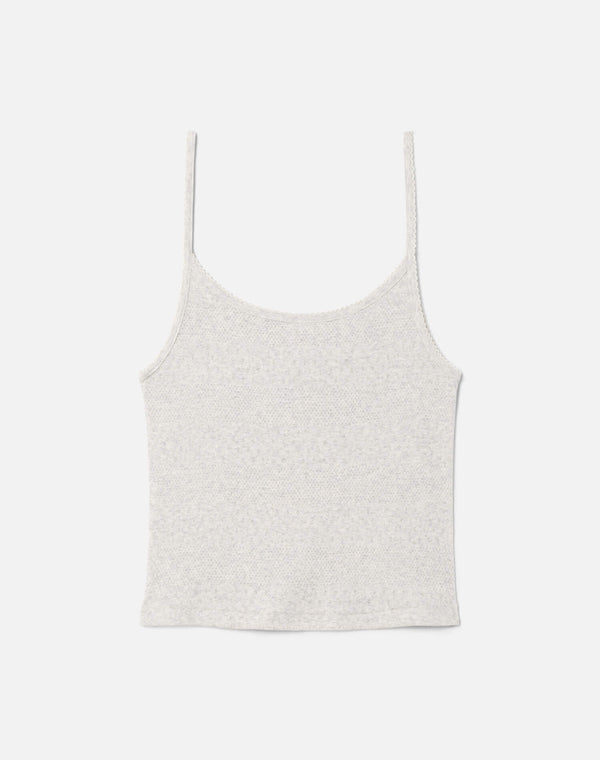 re done Hanes Pointelle Jolie Tank Heather Grey
