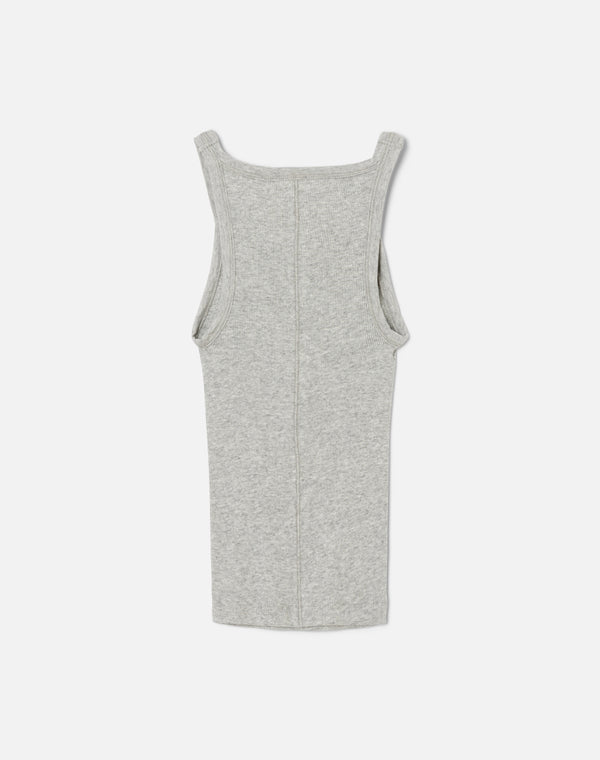 Re Done Hanes Ribbed Tank Heather Grey