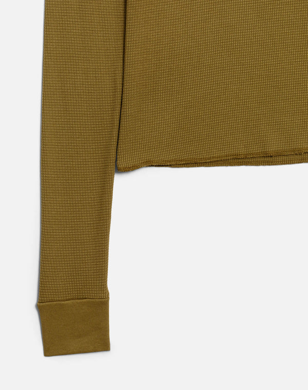 Re Done Hanes Waffle Baby Long Sleeve Fatigue