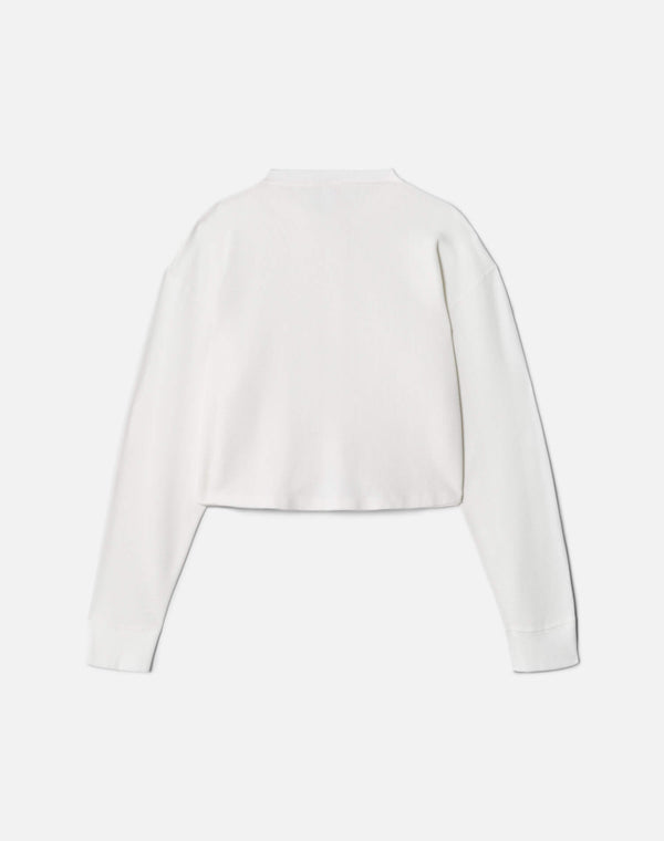 Re Done Hanes Waffle Boxy Henley Off White