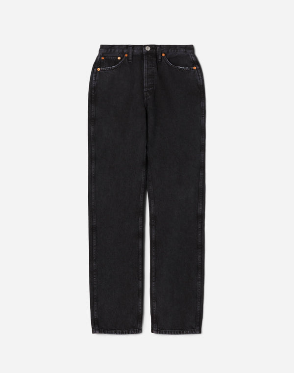 Re Done High Rise Loose Washed Black