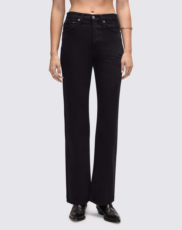 re done High Rise Loose Washed Black