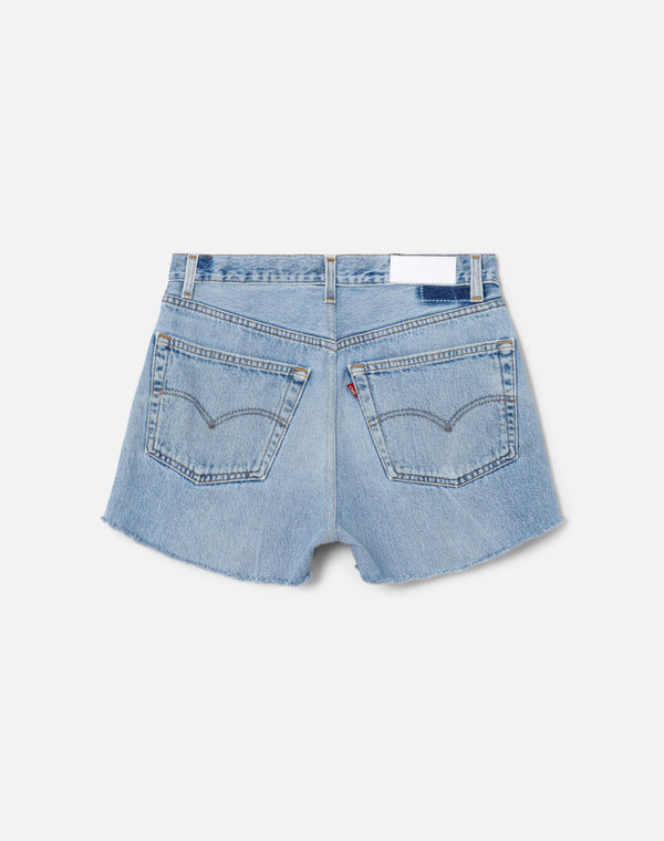 Re Done High Rise Short Indigo