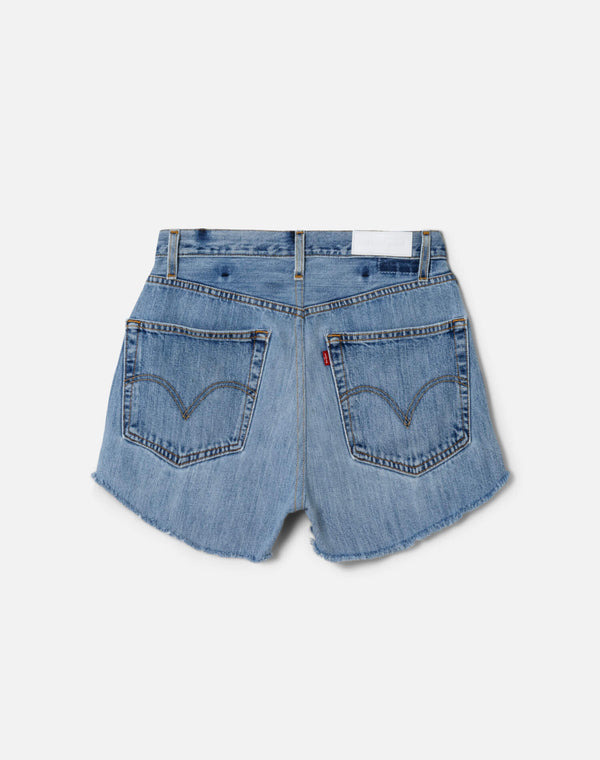 Re Done High Rise Short Indigo