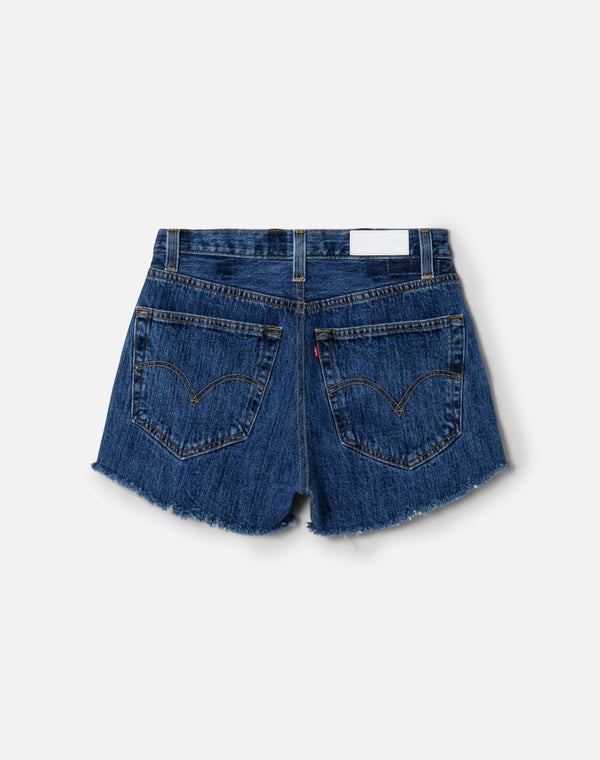 Re Done High Rise Short Indigo