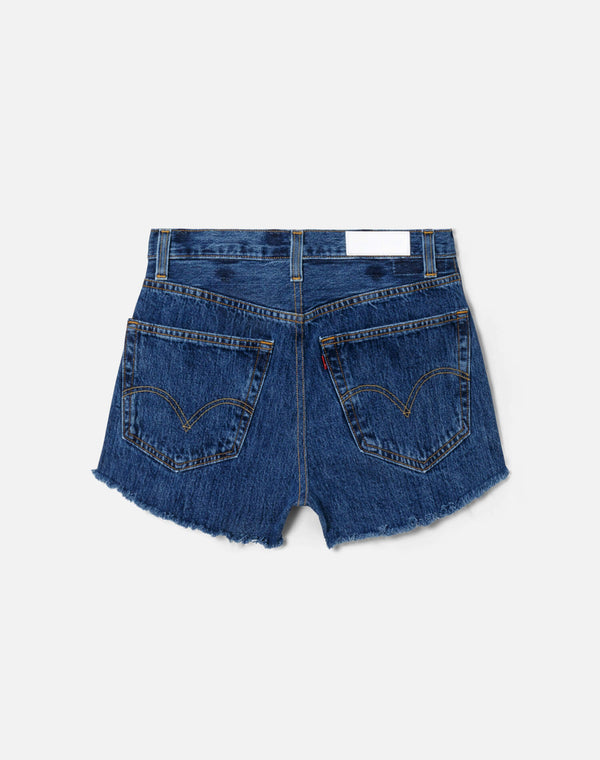Re Done High Rise Short Indigo