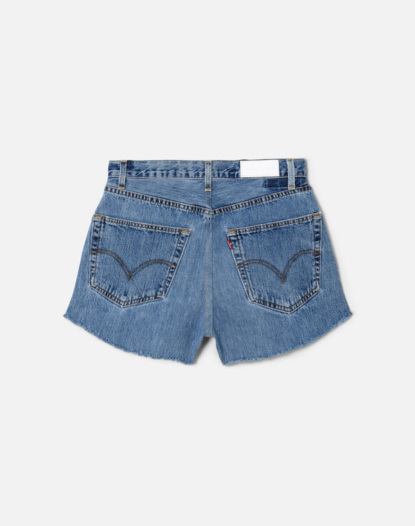 Re Done High Rise Short Indigo