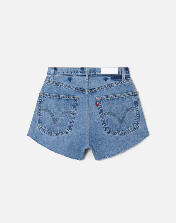 Re Done High Rise Short Indigo