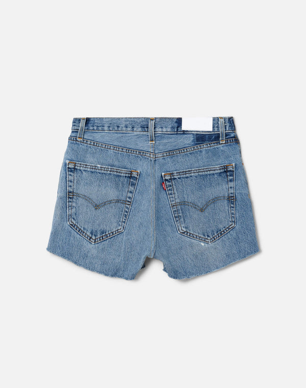 Re Done High Rise Short Indigo
