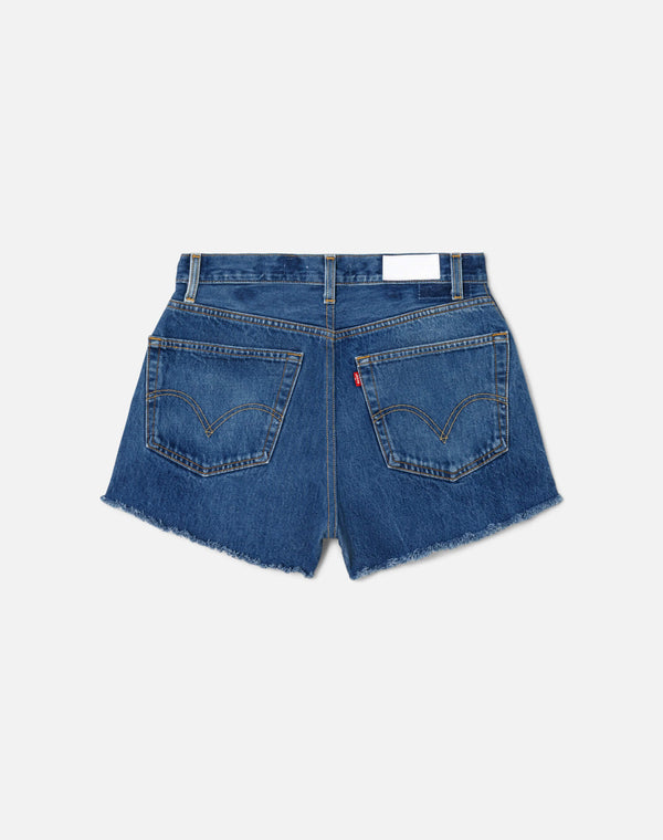 Re Done High Rise Short Indigo