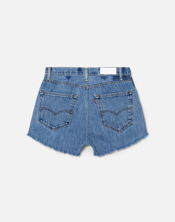 Re Done High Rise Short Indigo