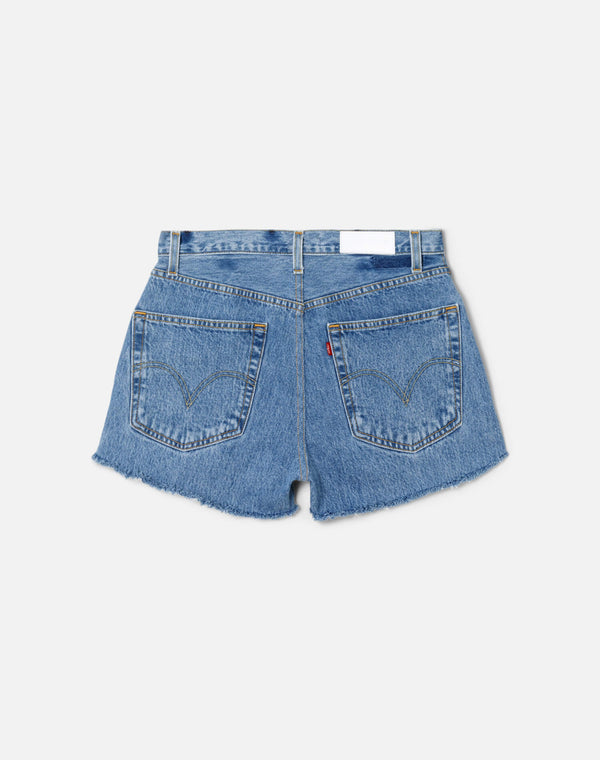 Re Done High Rise Short Indigo