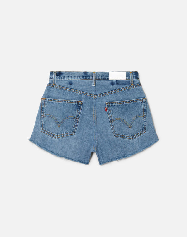 Re Done High Rise Short Indigo