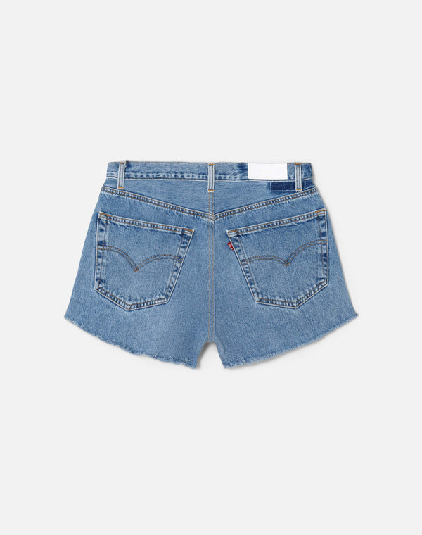 Re Done High Rise Short Indigo