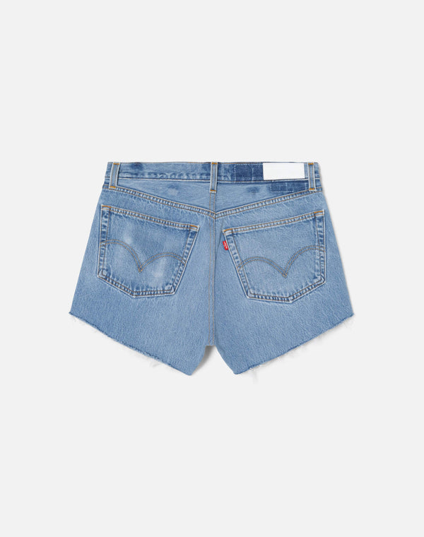 Re Done High Rise Short Indigo