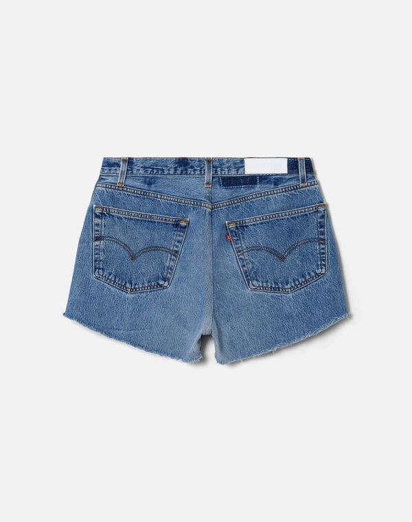 Re Done High Rise Short Indigo