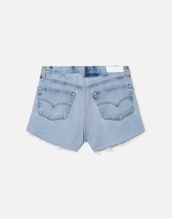 Re Done High Rise Short Indigo
