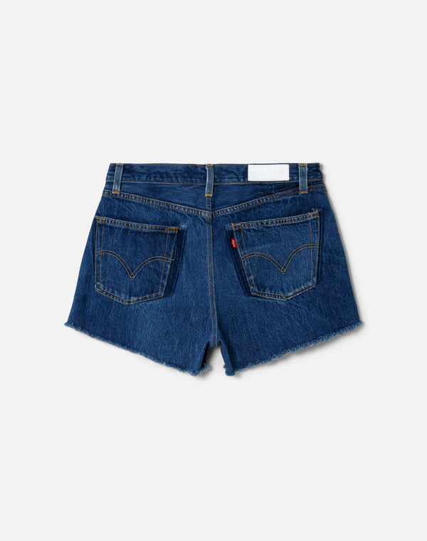 Re Done High Rise Short Indigo