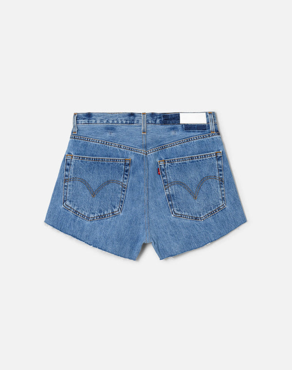 Re Done High Rise Short Indigo