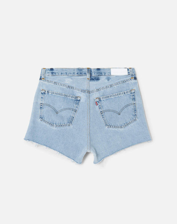 Re Done High Rise Short Indigo