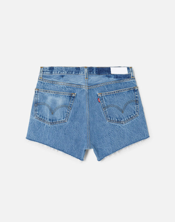 Re Done High Rise Short Indigo