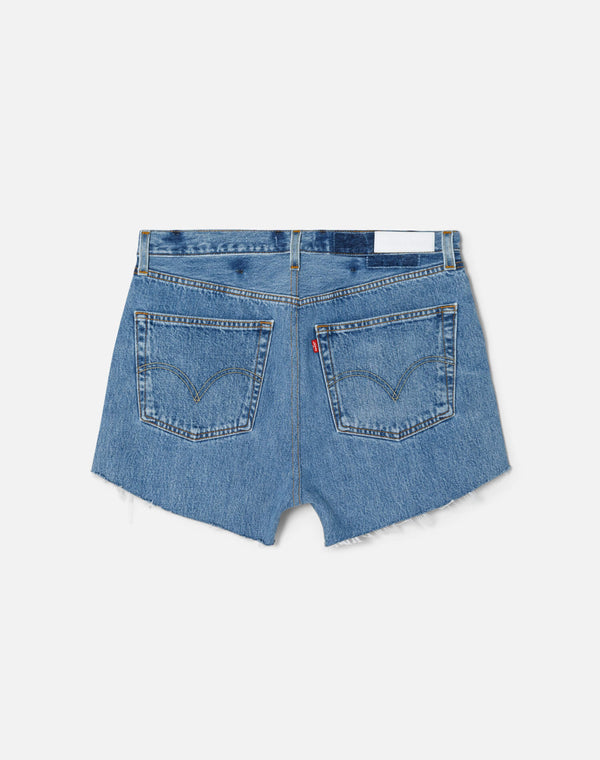 Re Done High Rise Short Indigo