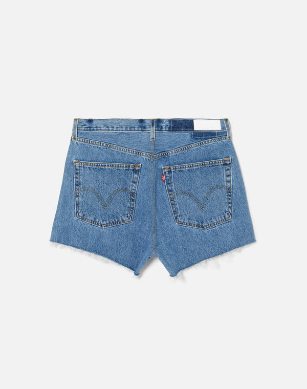 Re Done High Rise Short Indigo