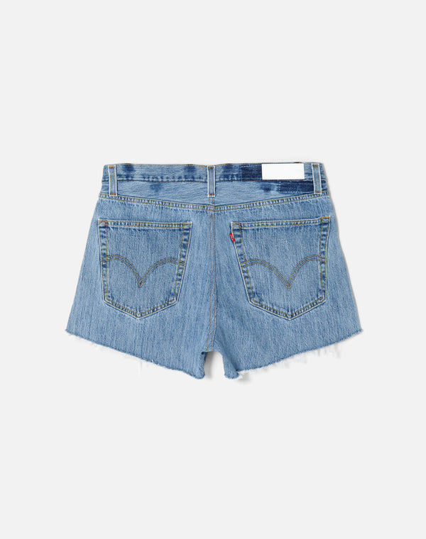 Re Done High Rise Short Indigo